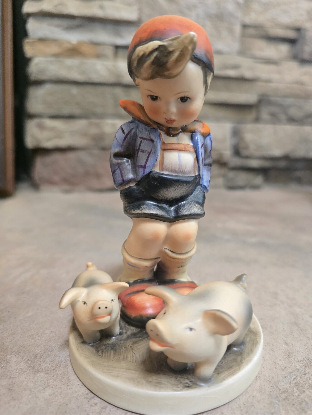 Vintage Goebel M.I. Hummel "Farm Boy" Figurine - Boy with Pigs